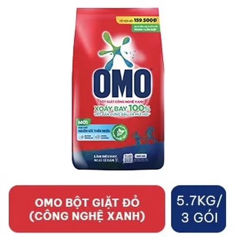OMO Bột Giặt Đỏ 5.7kg/3 gói
