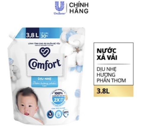 Nước xã vải COMFORT đậm đặc cho da nhạy cảm 3.6 lít
