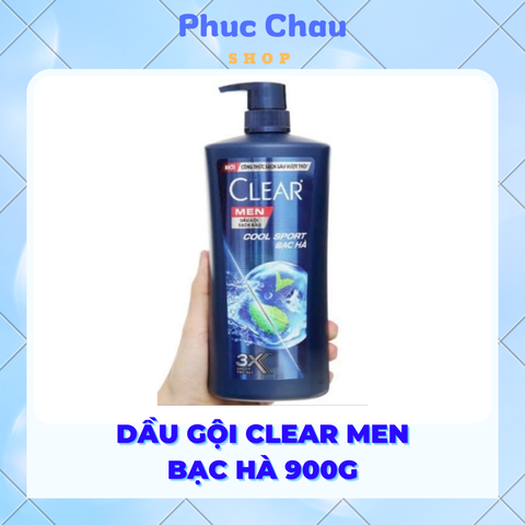 Dầu Gội Clear Men Mát Lạnh Bạc Hà 900G