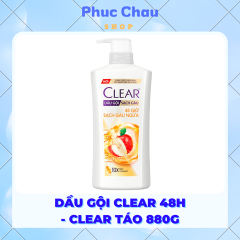 Dầu gội CLEAR 48H sạch gàu ngứa 880G - CLEAR TÁO ĐỎ