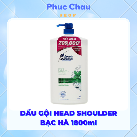 HEADshoulder dầu gội bạc hà 1800ml