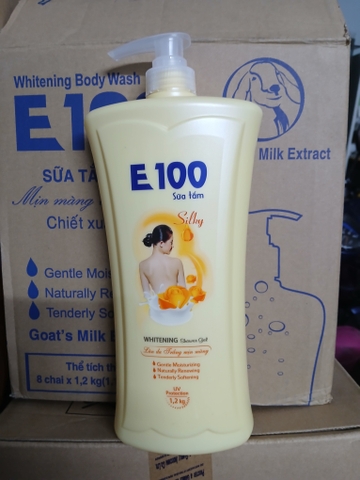 Sửa tắm E100 Silky Làn da trắng mịn màng (vàng)
