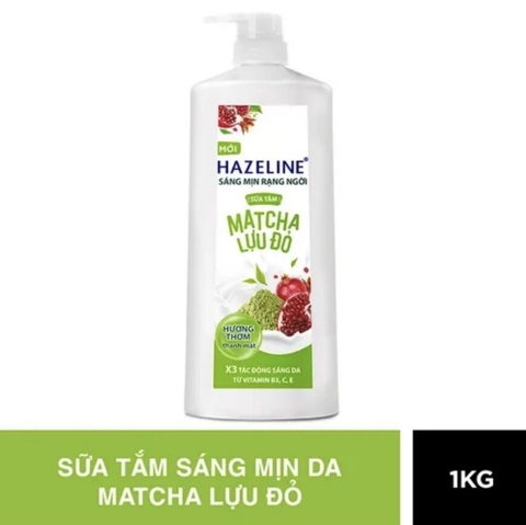 Hazeline Sữa tắm Matcha & Lựu Đỏ (xanh) 1kg