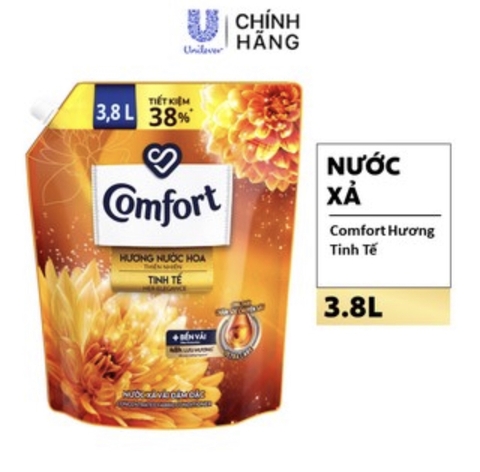 Nước xả vải Comfort 3.7 lít đậm đặc hương tinh tế