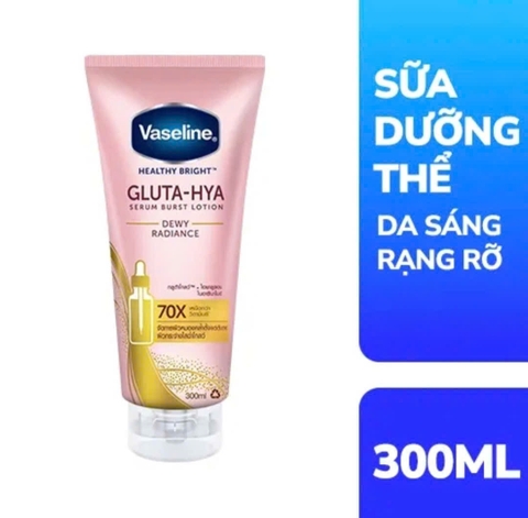 VASELINE sữa dưỡng thể GLUTA-HYA dưỡng sáng da (Hồng) 300ml