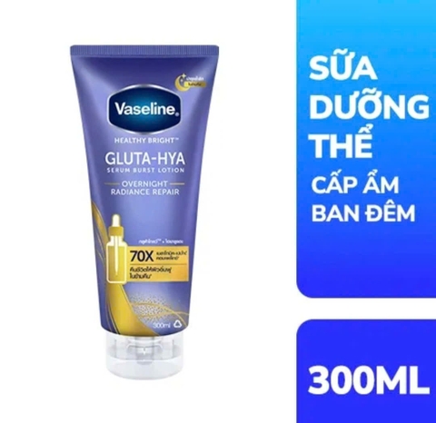 Sữa dưỡng thể Váseline trắng da ban đêm 300ml-Gluta-Hya Overnight Radiance Repair