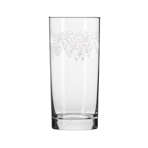 Bộ ly thủy tinh 6 chiếc cao cấp khảm hoa văn dáng cao 350ml Ba Lan Krosno-786087