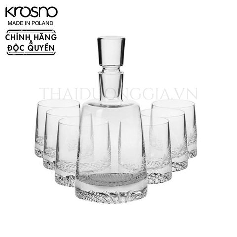 Bộ cốc bình rượu FJORD 1 Bình rượu 950ml + 6 cốc 300ml Ba Lan Krosno-786575