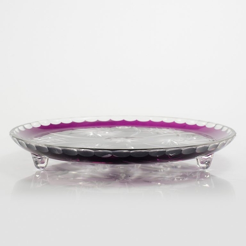 Đĩa pha lê không chì các màu bé 18cm Ba Lan Irena – Pinwheel