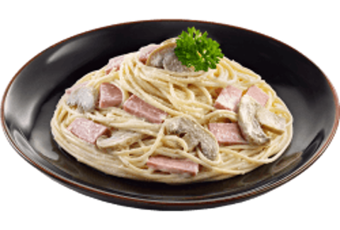 Mỳ Ý Giăm Bông Và Nấm Sốt Kem