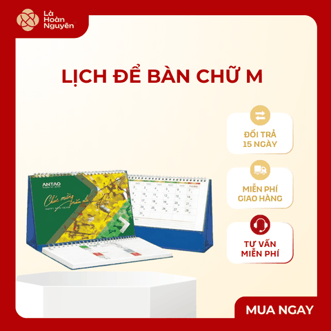 LỊCH ĐỂ BÀN CHỮ M