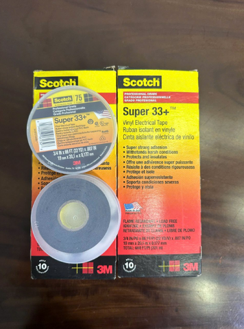 BĂNG KEO ĐIỆN VINYL 3M SCOTCH SUPER 33+, 3/4 IN X 66 FT (19 MM X 20,1 M)