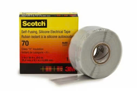 BĂNG ĐIỆN CAO SU SILICONE, TỰ KẾT DÍNH 3M SCOTCH 70, MÀU XANH DATRỜI/XÁM, 1 IN X 30 FT