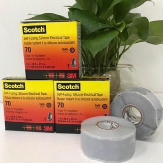 BĂNG CAO SU SILICONE TỰ KẾT DÍNH 3M™ SCOTCH® 70, MÀU XÁM, 1 IN X 30 FT, 24/THÙNG