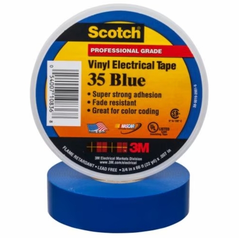 Băng keo điện vinyl 3M Scotch 35 BLUE 3/4 IN X 66 FT