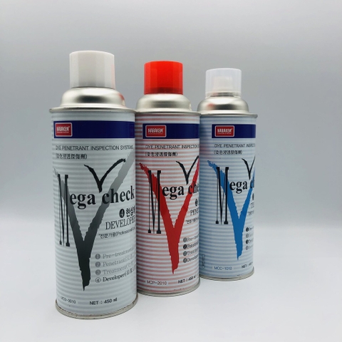 Chế phẩm mega - check developer tra lỗi bề mặt kim loại (450ml/chai)