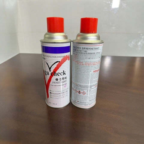 Chế phẩm mega - check penetrant - kiểm tra vết nứt đường hàn (450ml/chai)
