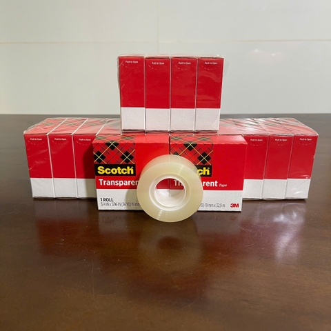 BĂNG KEO 3M SCOTCH TRONG SUỐT 600, 3/4 IN X 36 YD