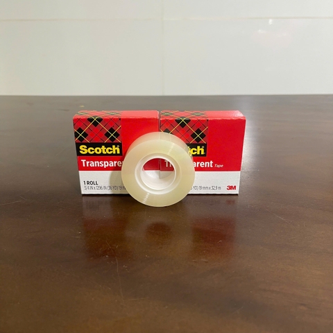 BĂNG KEO 3M SCOTCH TRONG SUỐT 600, 3/4 IN X 36 YD