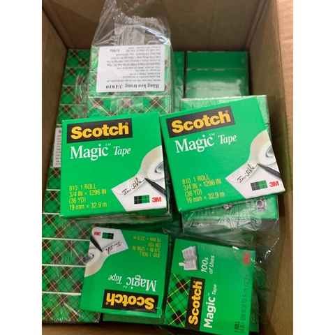 SCOTCH® MAGIC™ BĂNG KEO KỲ DIỆU 810, 3/4 IN X 36 YD