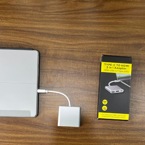 Hub chuyển đổi đa năng 3 in 1 từ type C sang USB 3.0,HDMI 4K,TYPE C. Hỗ trợ SURFACE/MACBOOK/IPAD/LAPTOP/TIVI