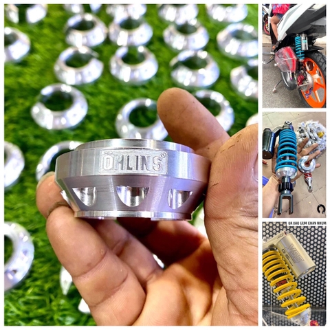 Chén nhôm cnc gắn phuộc Ohlins YSS
