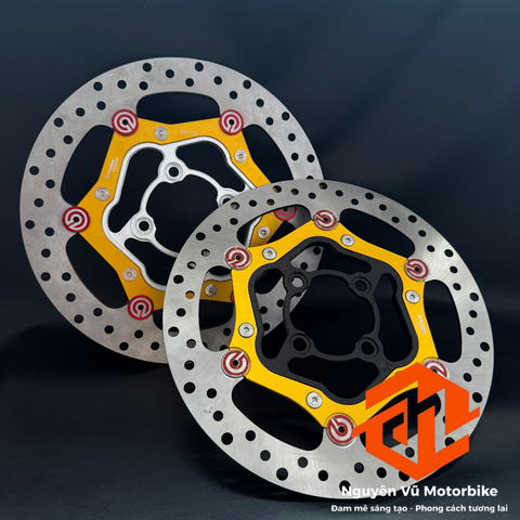 Đĩa Brembo oversize 267 nut inox-Nút nhôm