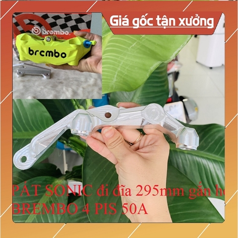 Pát trước Sonic xài heo 4 Piston đối xứng lỗ trụ 10mm