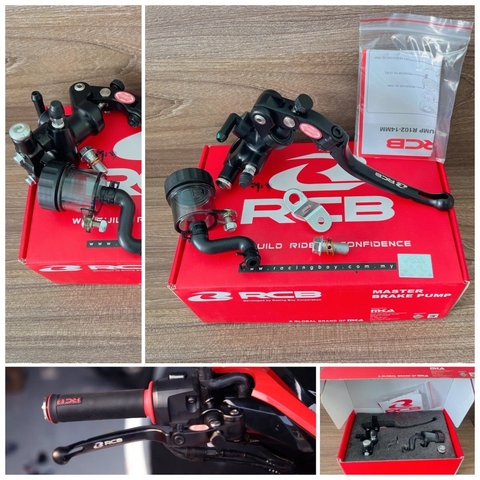 Tay Thắng RCB S1 bình dầu rời 14mm màu ĐEN CNC gắn nhiều xe máy Exciter Winner Sirius Sonic Wave Satria