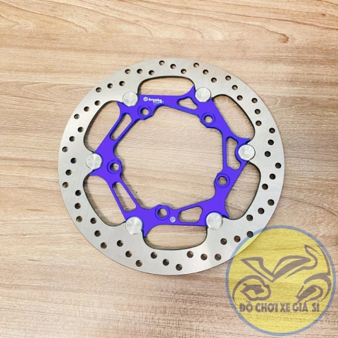 Đĩa thắng trước Ex 150/155 size 265mm 5 lỗ ( xài mâm zin ) mẫu v2 màu xanh dương