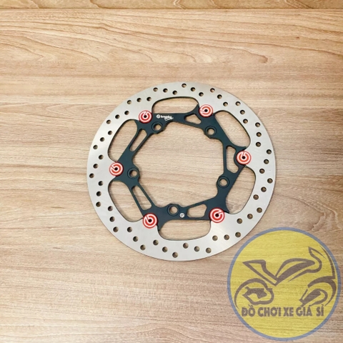 Đĩa thắng trước Ex 150/155 size 265mm 5 lỗ ( xài mâm zin ) mẫu BB v1 màu đen