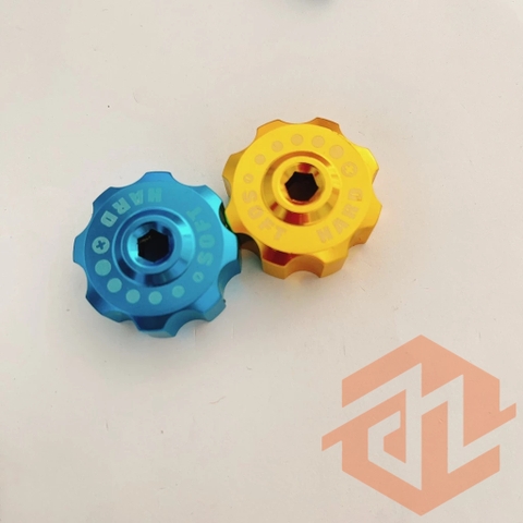 Núm Nhôm Gắn HPA Phuộc Màu Vàng + màu Xanh Dương