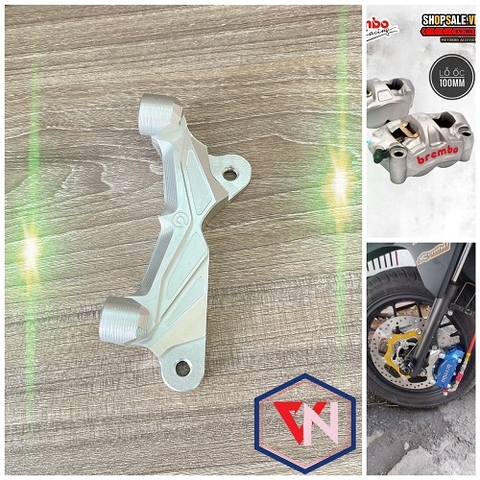 Pát trước Vario/Click/Vision đĩa 260/267mm xài heo 4 Piston đối xứng lỗ trụ 100mm