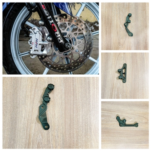 Pát heo dầu trước heo 4 Piston đối xứng lỗ trụ 6 và 8 các dòng xe máy thông dụng