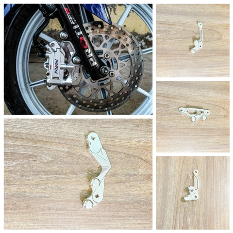 Pát heo dầu trước heo 4 Piston đối xứng lỗ trụ 6 và 8 các dòng xe máy thông dụng