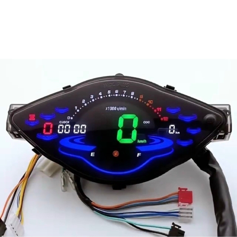 Đồng Hồ Điện Tử Wave110, RSX, WAVE Alpha 110, RS_Đèn Led đa màu sắc, chế độ điện tử, đủ chức năng