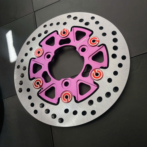 🚫 BÁN LẺ 🚫Đĩa Sau Raider Vành xéo Nút brembo MÀU TÍM 220mm mẫu NVM V2