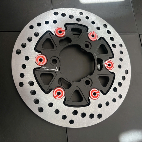 🚫 BÁN LẺ 🚫Đĩa Sau Raider Vành xéo Nút brembo MÀU ĐEN 220mm mẫu NVM V2