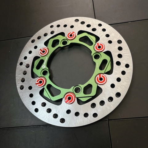 Đĩa Sau Ex 135 Vành xéo Nút brembo MÀU XANH LÁ mẫu NVM V2