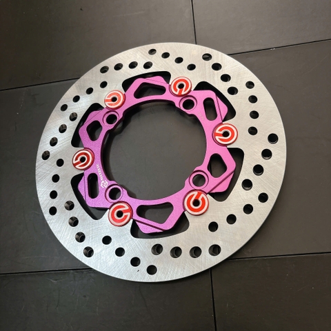 Đĩa Sau Ex 135 Vành xéo Nút brembo MÀU TÍM mẫu NVM V2