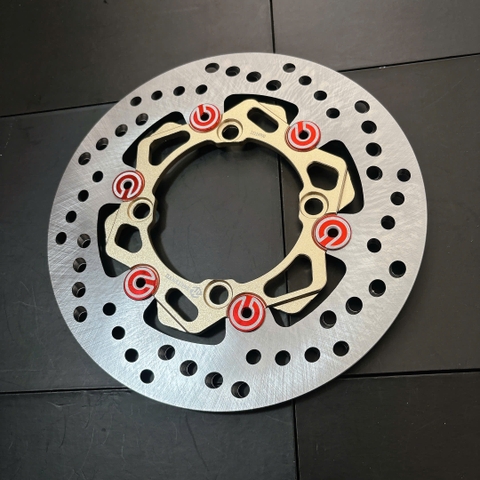 Đĩa Sau Ex 135 Vành xéo Nút brembo MÀU VÀNG NHẠT mẫu NVM V2