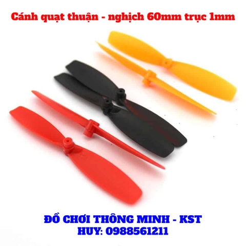 Bộ 2 cánh quạt thuận nghịch 60mm trục 1mm ( Màu Ngẫu Nhiên )