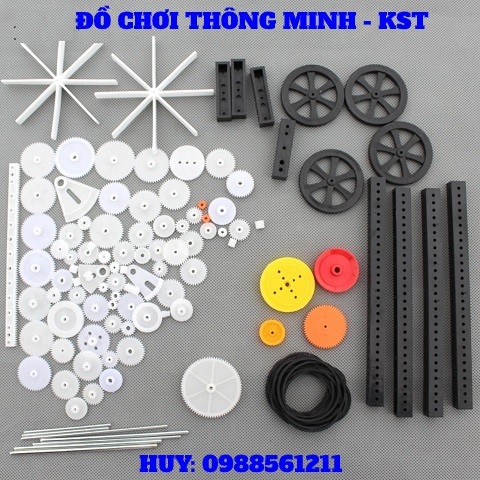 Combo 92 món gồm bánh răng, ròng rọc, dây coroa... DIY - 92 bánh răng