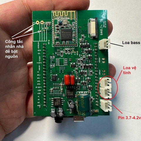Mạch bluetooth 2.1 mini dùng pin 3.7v chất âm hay