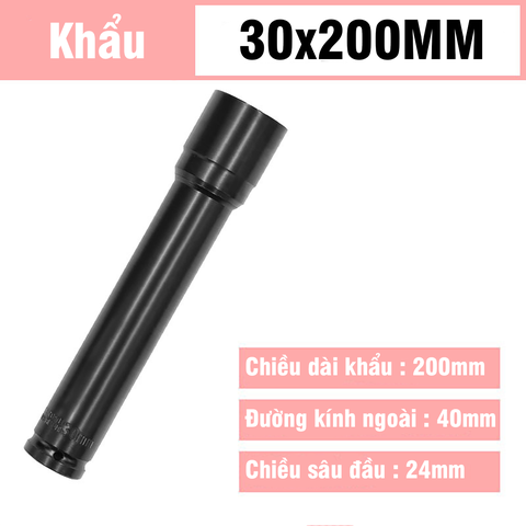 Tuýp Khẩu 14-32mm Dài 200mm VITO Chân 1/2 Inch Vặn Bulong, Đầu Bulong, Đầu Tiếp, Đầu Điếu Mạ Crôm