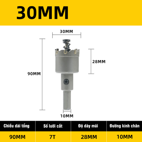 Mũi Khoét Inox, Sắt,Thép VITO Chất Liệu Hợp Kim TCT Đúc Nguyên Khối Chuyên Dụng