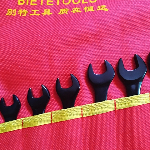 Bộ Cờ Lê 14 Chi Tiết Khóa Vòng Miệng Thép Đen CR-V Cao Cấp