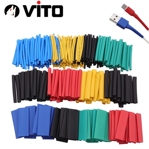 Bộ 328/530 Ống Gen Co Nhiệt VITO Cách Điện Nối Dây Các Kích Cỡ, Màu Sắc
