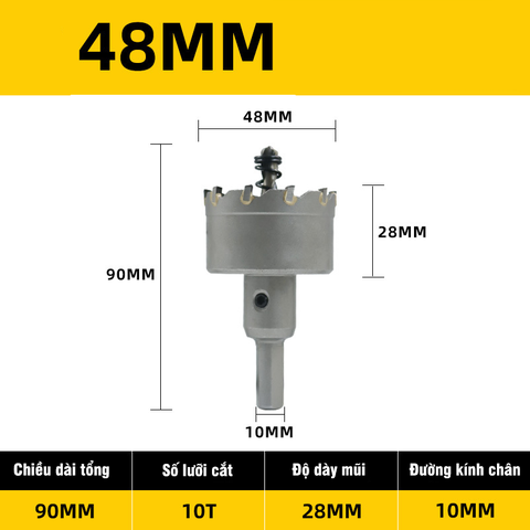 Mũi Khoét Inox, Sắt,Thép VITO Chất Liệu Hợp Kim TCT Đúc Nguyên Khối Chuyên Dụng