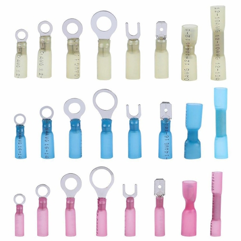 Hộp 240 Đầu Cos (Cos Khuyên, Cos Vòng, Cos Y, Cos Dẹp) Nối Dây Điện Ống Gen Co Nhiệt VITO